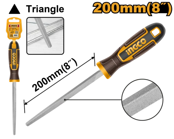 LIMA ACERO TRIAUNGULO 8" INGCO