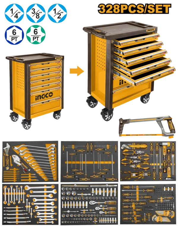 CAJA DE HERRAMIENTAS 328PCS INGCO