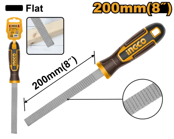 LIMA MADERA PLANA 8" INGCO