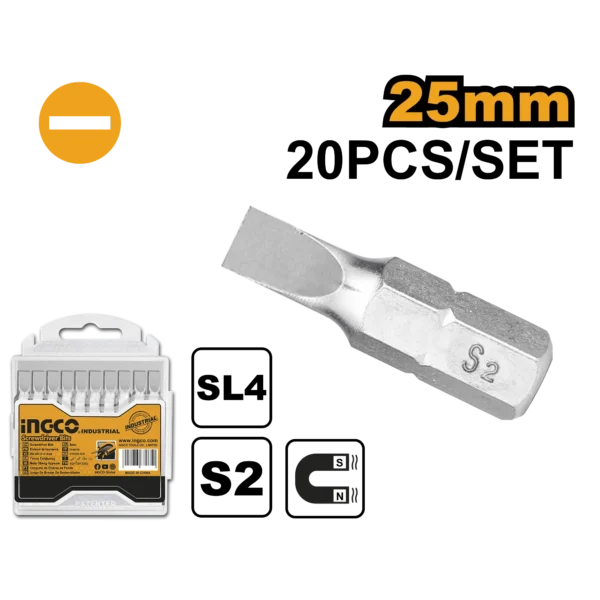 SET PUNTAS DESTORNILLADOR 20PCS - S2 INGCO