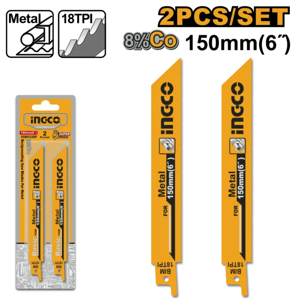 HOJAS DE SIERRA DE SABLE 150MMX19MMX0.9MM