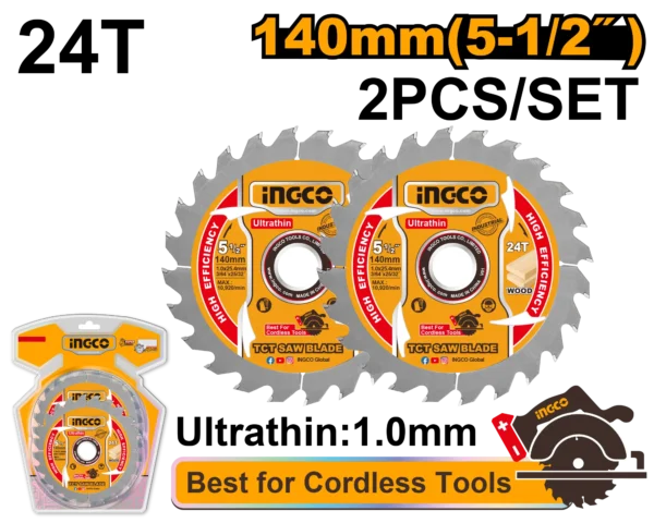 DISCO SIERRA TCT 24T 5-1/2"" INGCO