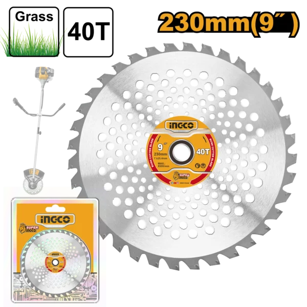 DISCO DE SIERRA 9" PARA CORTADORA DE HIERBA 45CC INGCO