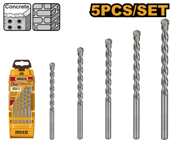 JUEGO DE BROCAS DE MAMPOSTERIA 5 PIEZAS