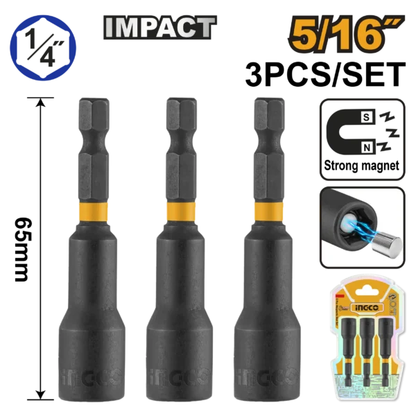 COPAS MAGNETICAS 3PCS 5/16" INGCO