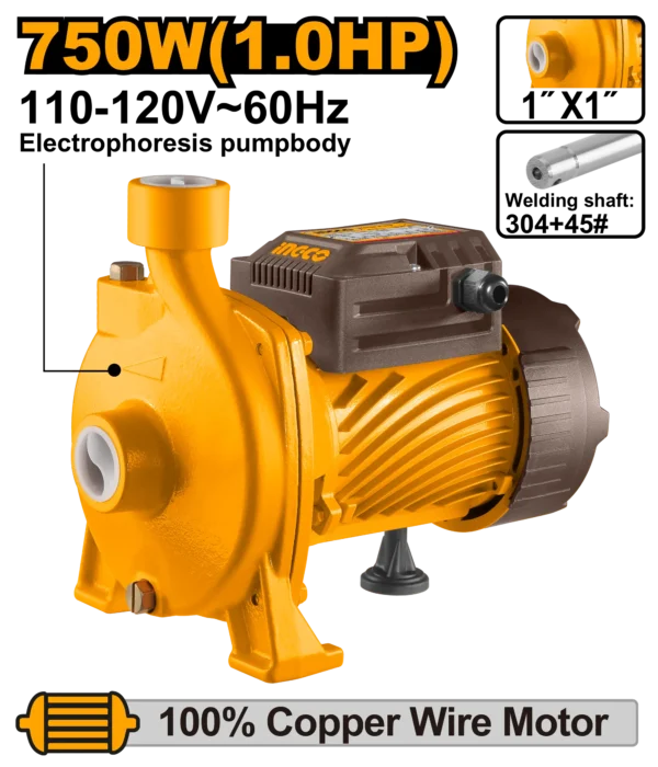 BOMBA DE AGUA CENTRIFUGA 1HP INGCO.