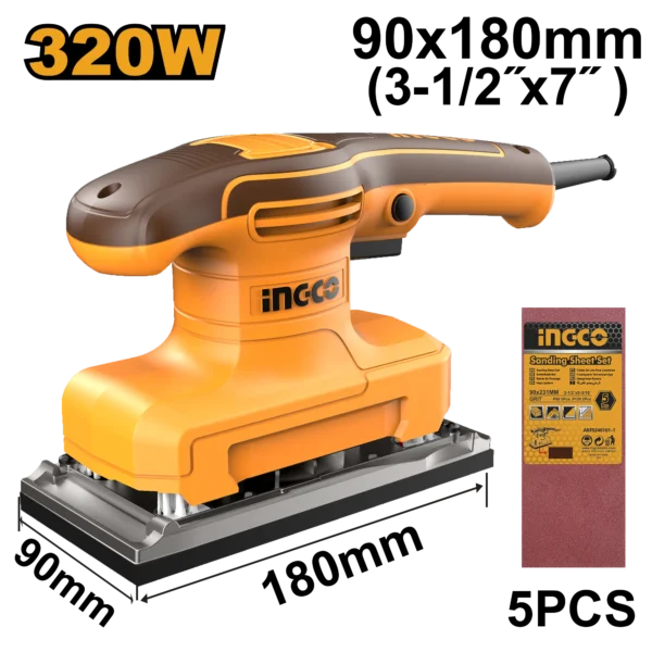 LIJADORA INDUSTRIAL 320W 14000RPM INGCO