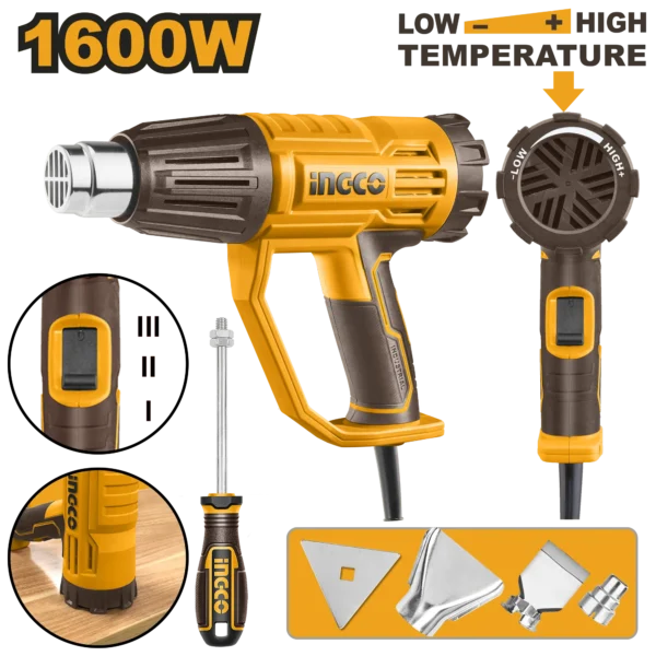 PISTOLA DE CALOR 1600W INGCO