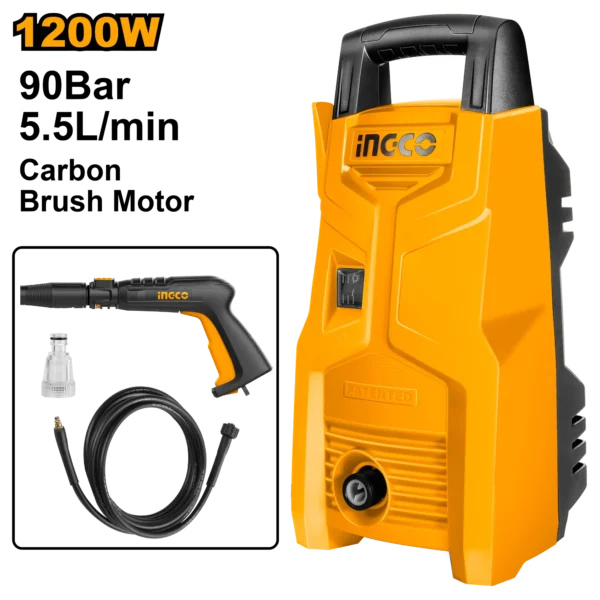 HIDROLAVADORA DE ALTA PRESION 1200W 110-120V-60HZ INGCO