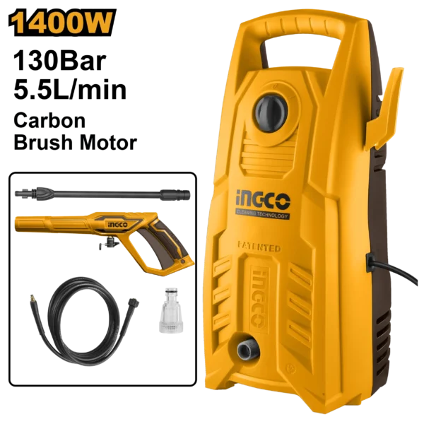 HIDROLAVADORA DE ALTA PRESION DE 1400W INGCO