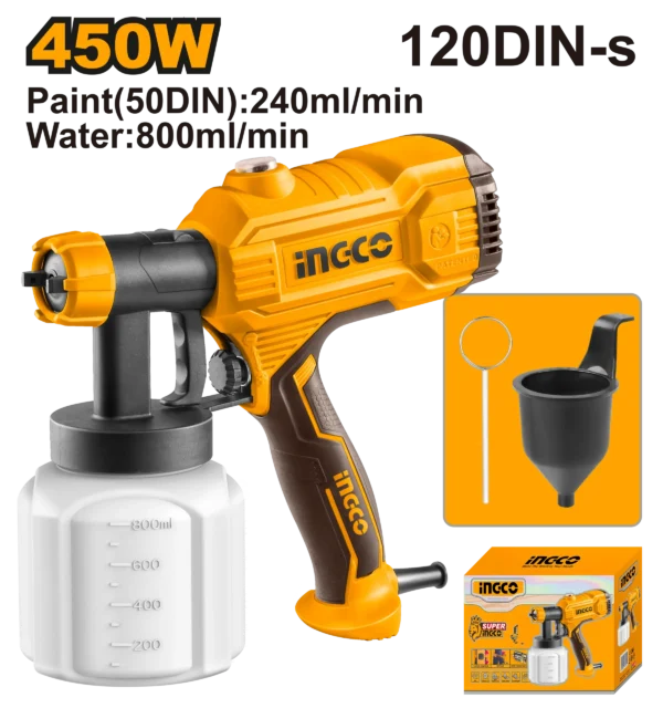 PISTOLA ROCIADORA ELECTRICA 450W INGCO