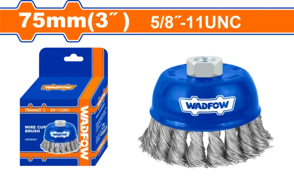 GRATA COPA TRENZADA 3" X 5/8" ROSCA 11UNC AMOLADORA WADFOW…