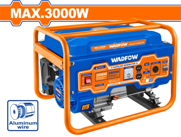 GENERADOR ELECTRICO A GASOLINA 110V-220V 8.3A/ 3.0KVA 120V WADFOW