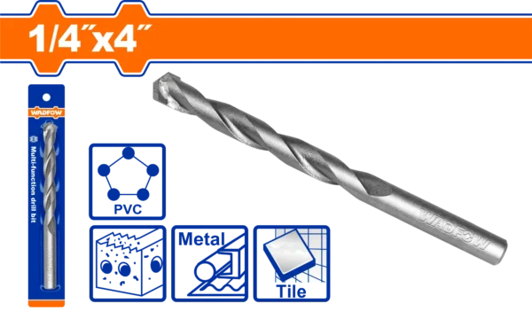 BROCA MULTIFUNCIÓN DE 1/4"X4" WADFOW | Gala Importaciones