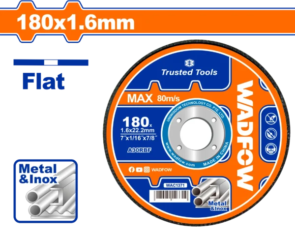DISCO CORTE METAL 7X1/16X7/8"FINO PLANO WADFOW | Gala Impor…
