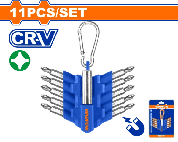 JUEGO DE 11 PUNTAS DESTORNILLADOR PH2X10MM WADFOW