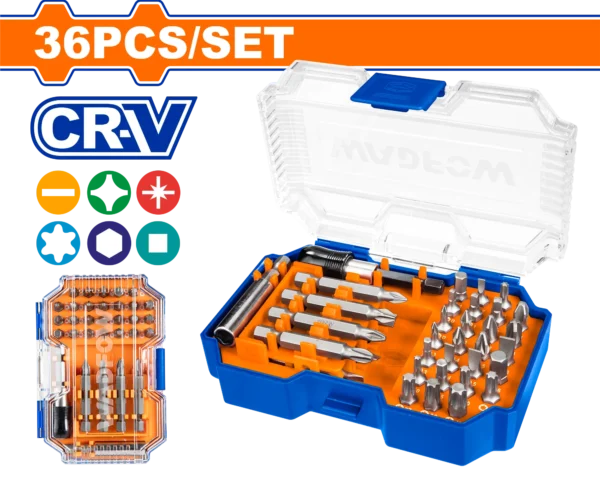 JUEGO DE 36 PUNTAS DE DESTORNILLADOR WADFOW