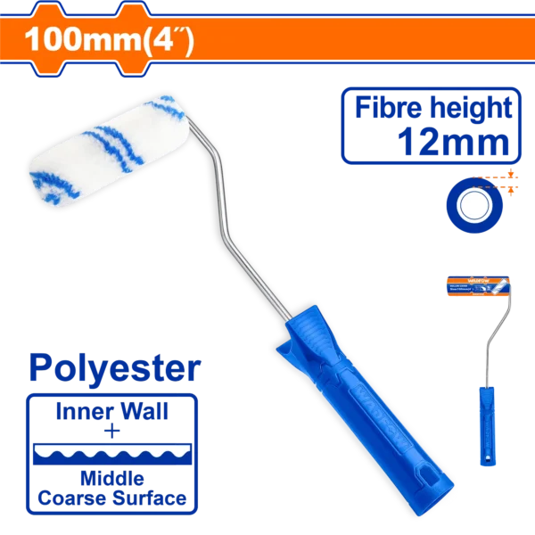 RODILLO PINTURA MINI DE FELPA 4 pulgadas (PARED INTERIOR ) WADFOW