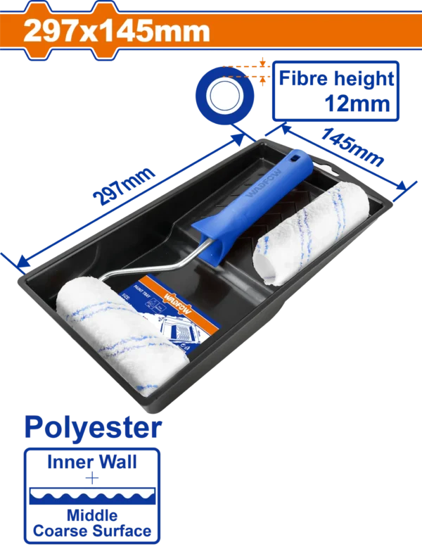 SET DE RODILLOS CON BANDEJA 4 EN 1 WADFOW