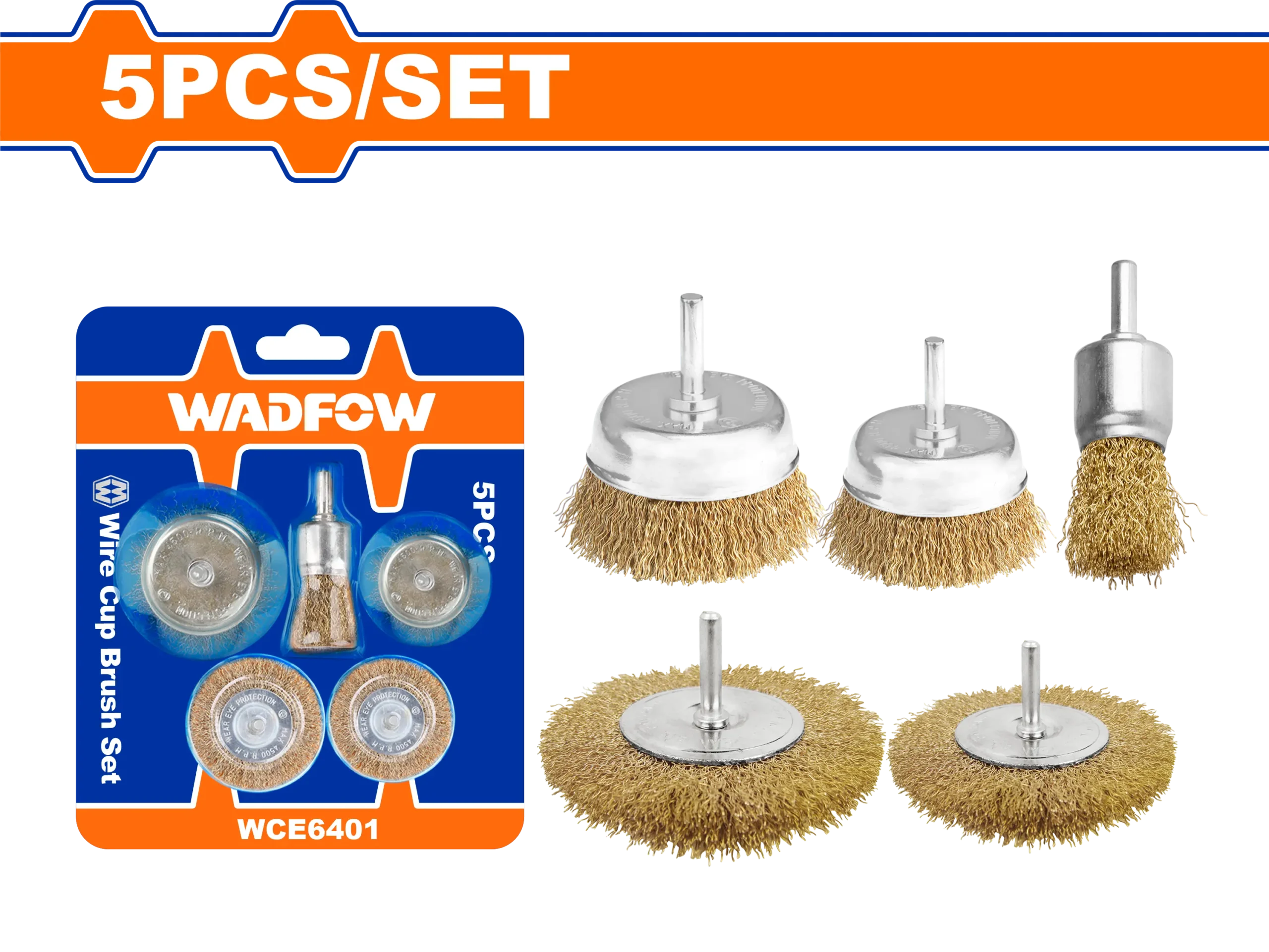 JUEGO DE 5 GRATAS DE ALAMBRE DE 1/4" P/TALADRO WADFOW | Gal…