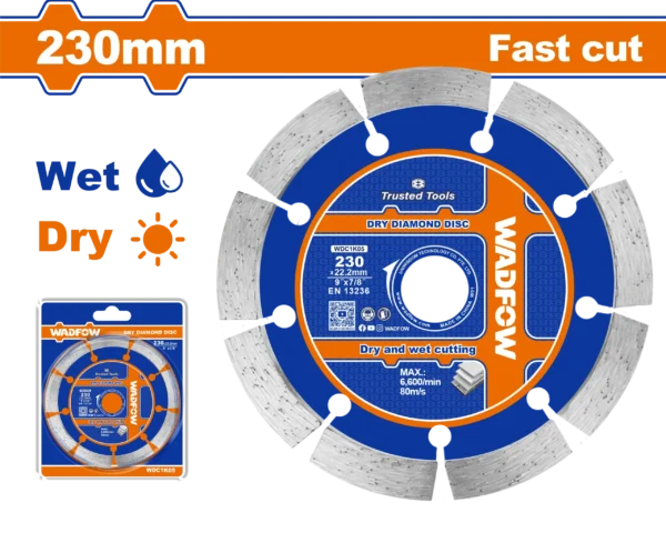 DISCO DIAMANTADO SEGMENTADO 9"X 7/8" WADFOW | Gala Importac…