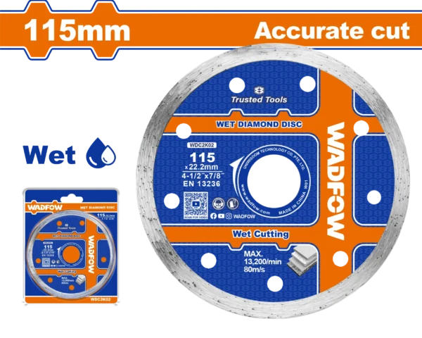 DISCO DIAMANTADO CONTINUO 4 1/2" WADFOW | Gala Importaciones