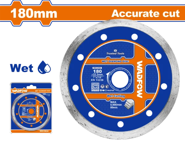 DISCO DIAMANTADO CONTINUO 7" WADFOW | Gala Importaciones