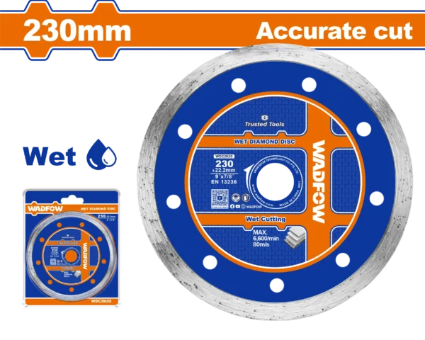 DISCO DIAMANTADO CONTINUO 9" WADFOW | Gala Importaciones