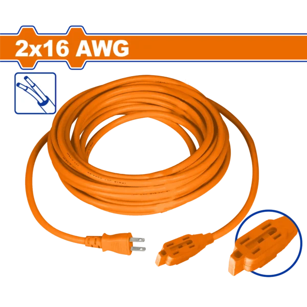 EXTENSION 2X16 AWG 6MTS NARANJA 3 SER WADFOW