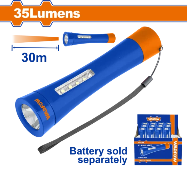 LINTERNA D/MANO 35LUM/DIST30M LARGA WADFOW