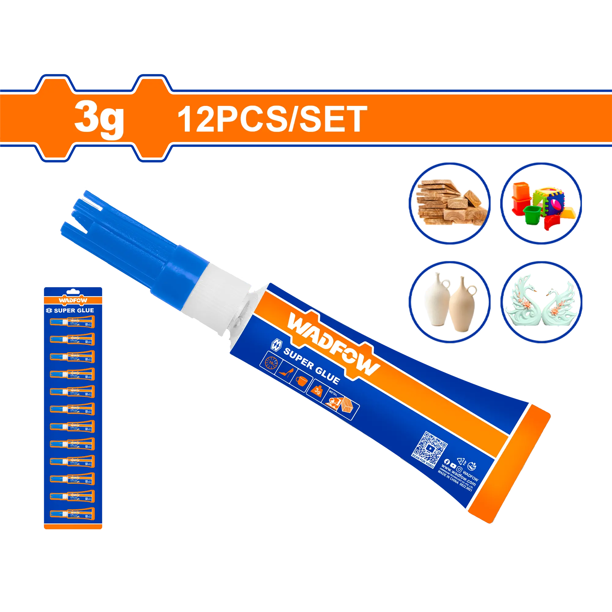 SUPER GLUE 3G 12PCS WADFOW