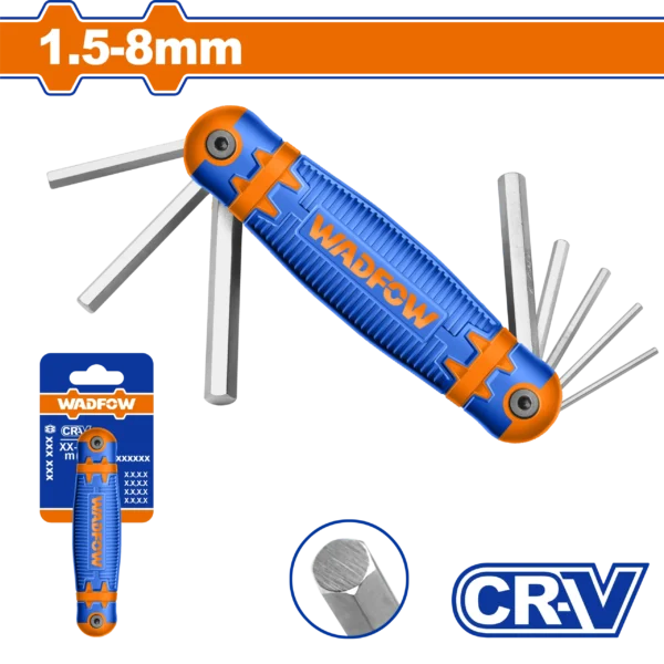 JUEGO LLAVE HEXAGONAL DE BOLSILLO 8PCS WADFOW,