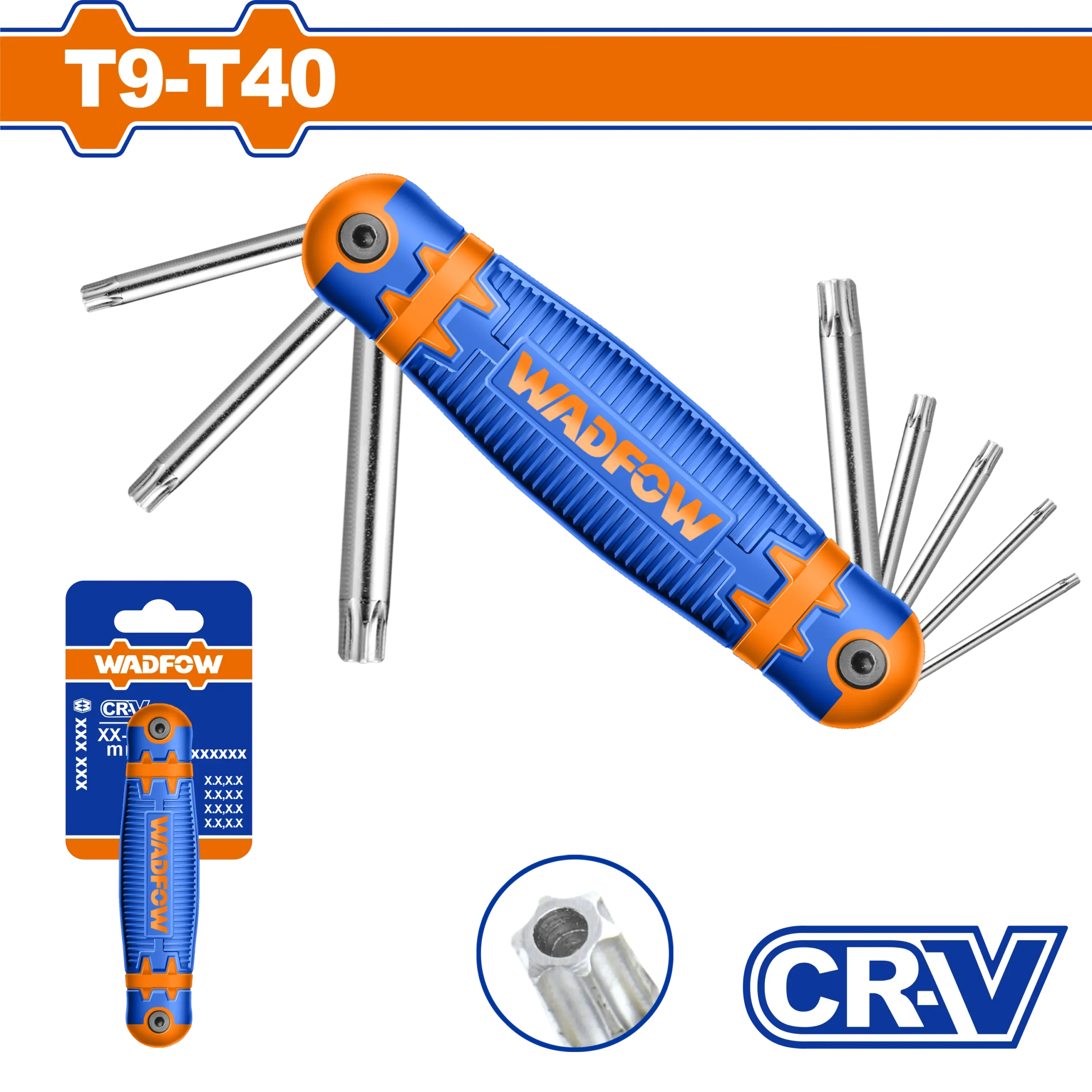 JUEGO LLAVE TORX DE BOLSILLO 8PCS WADFOW HHK14083