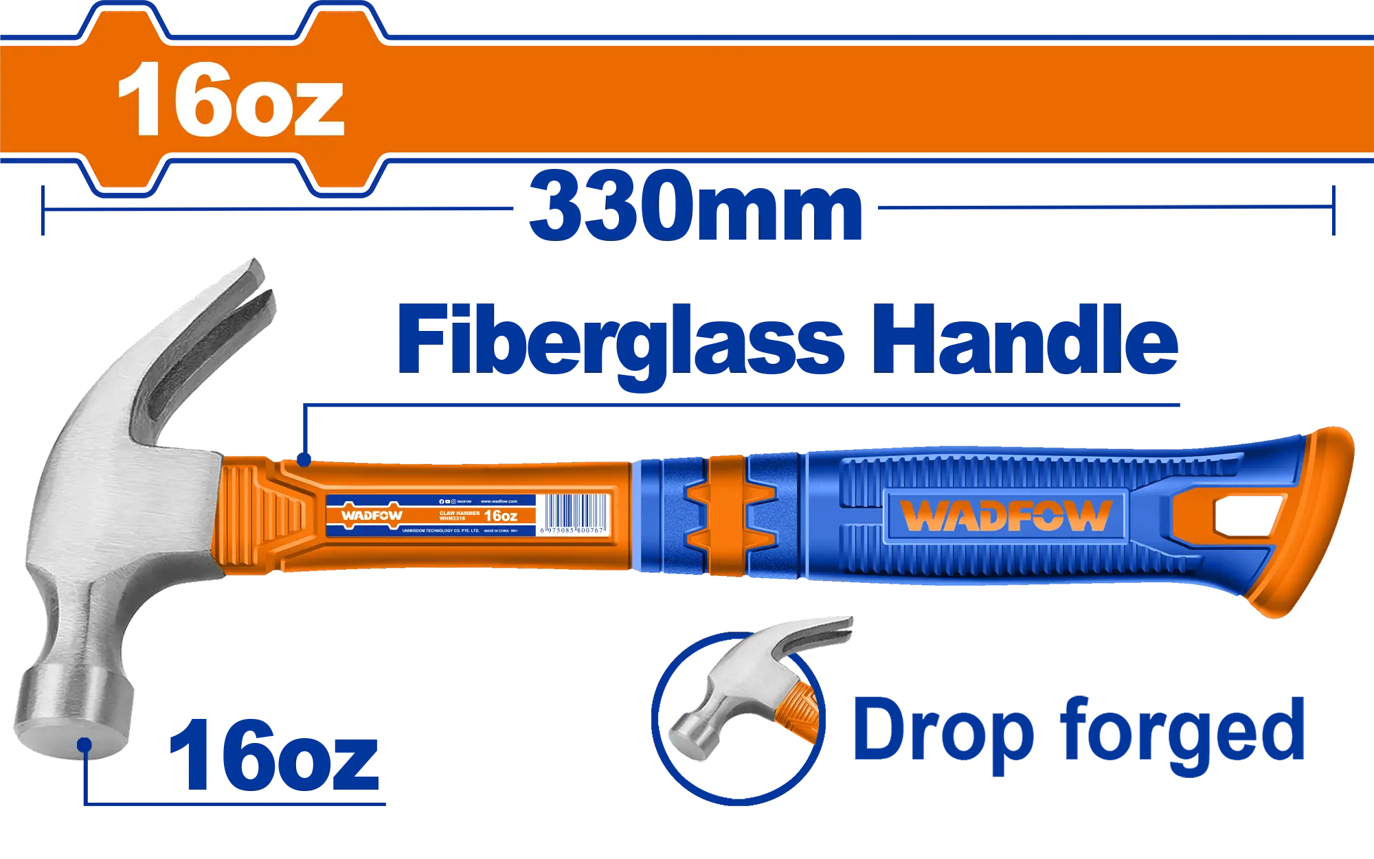 MARTILLO DE UÑA 16OZ - WADFOW