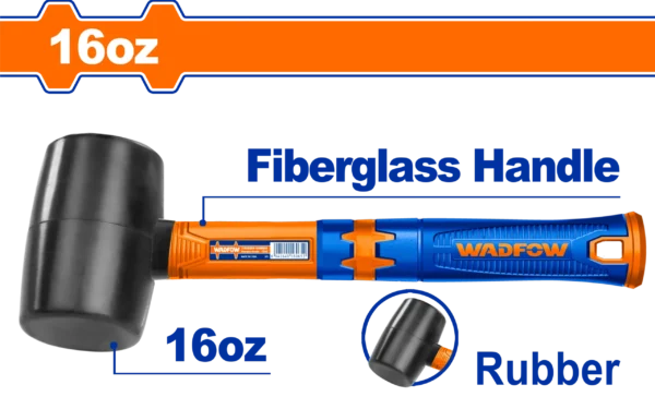 MAZO DE GOMA 16OZ/450G M/FIBRA WADFOW