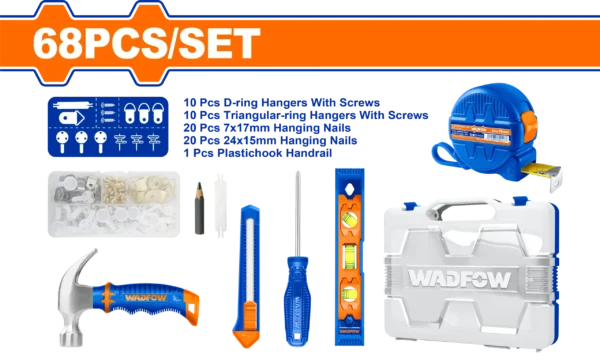 JUEGO DE HERRAMIENTAS DE 68 PIEZAS WADFOW