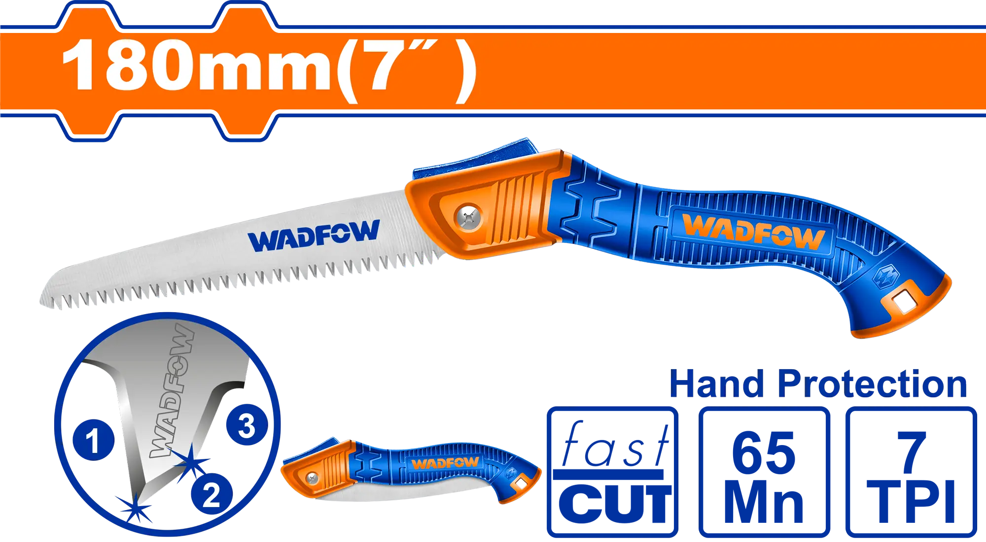 SIERRA DE PODAR PLEGABLE 7" 180MM WADFOW