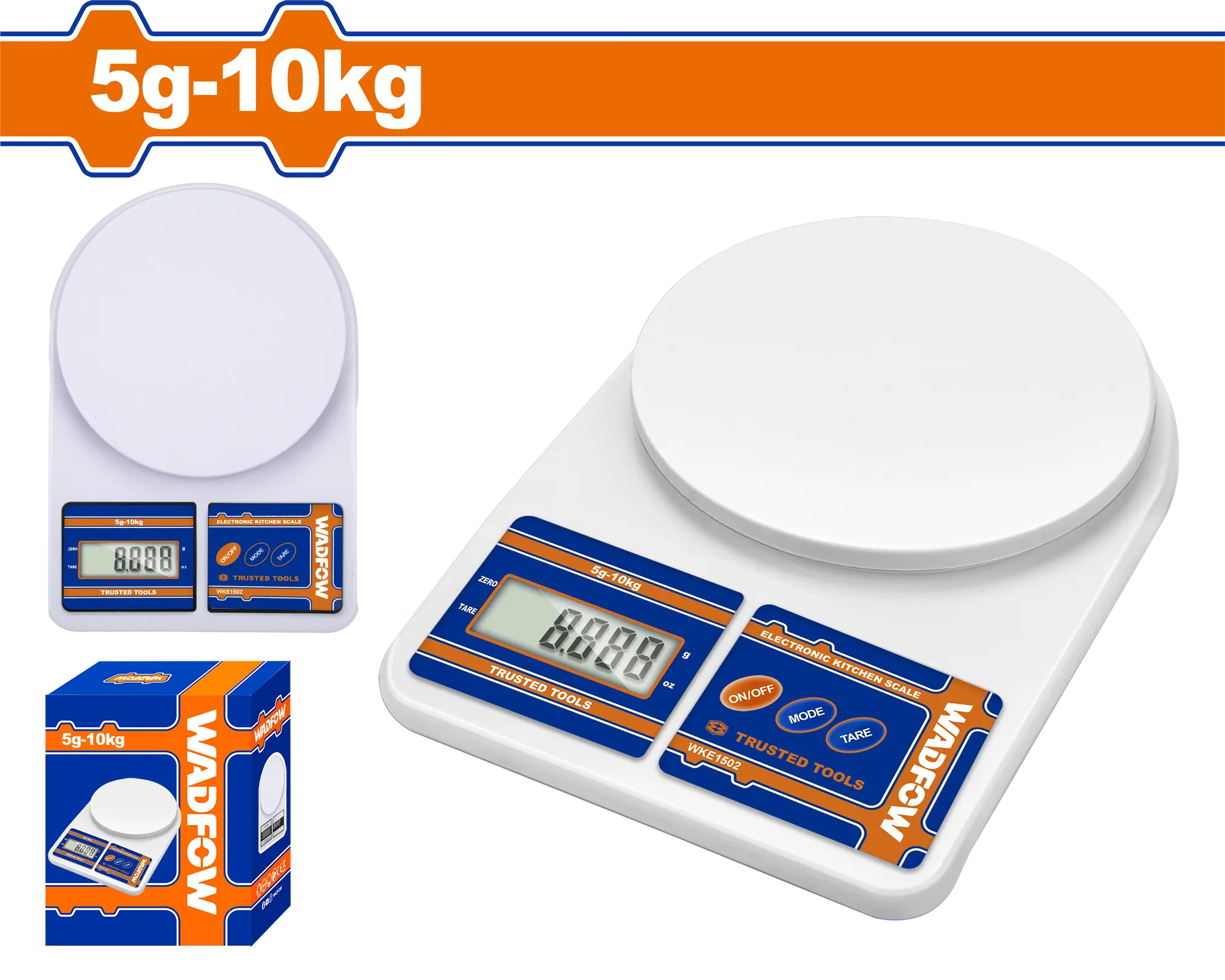 BALANZA DE COCINA DE 5G-10KG WADFOW