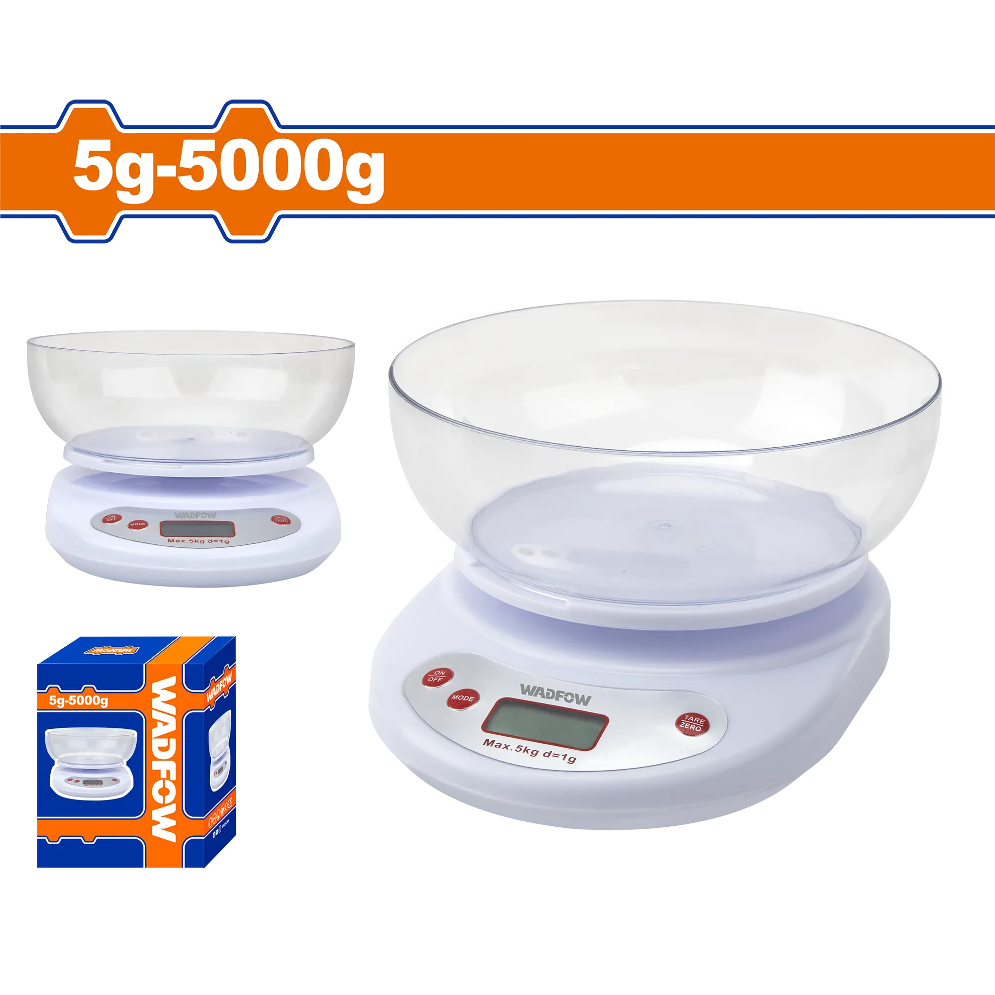 BALANZA DE COCINA DE 5G-5KG WADFOW.