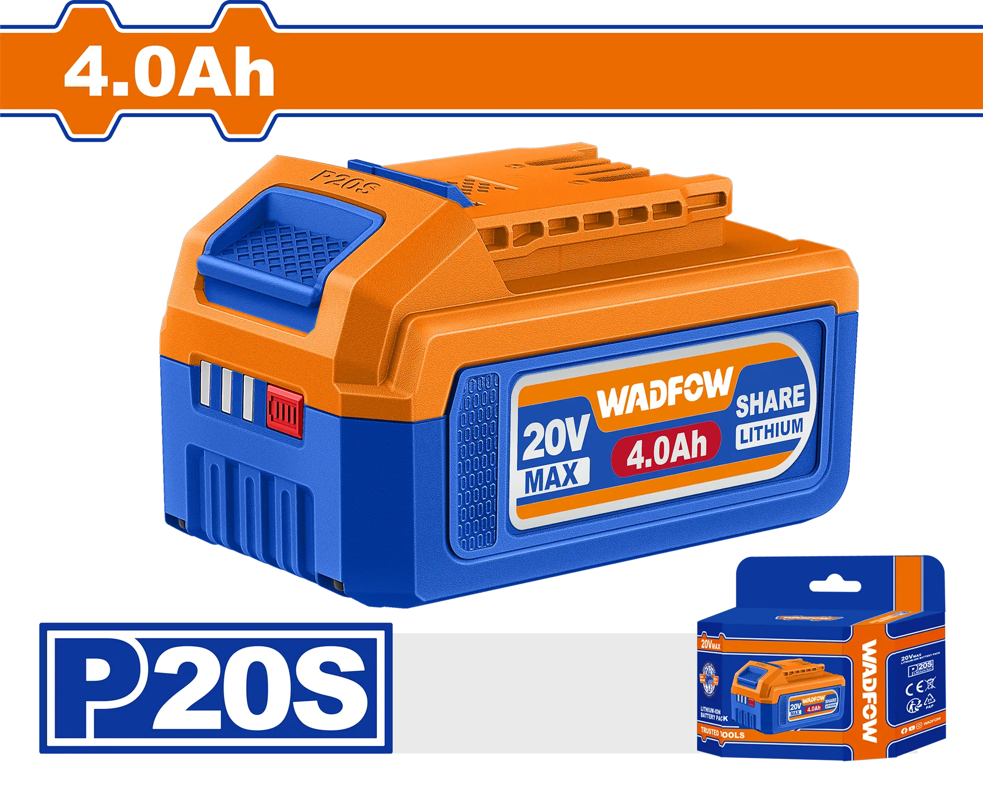 BATERIA 20V 4,0AH WADFOW