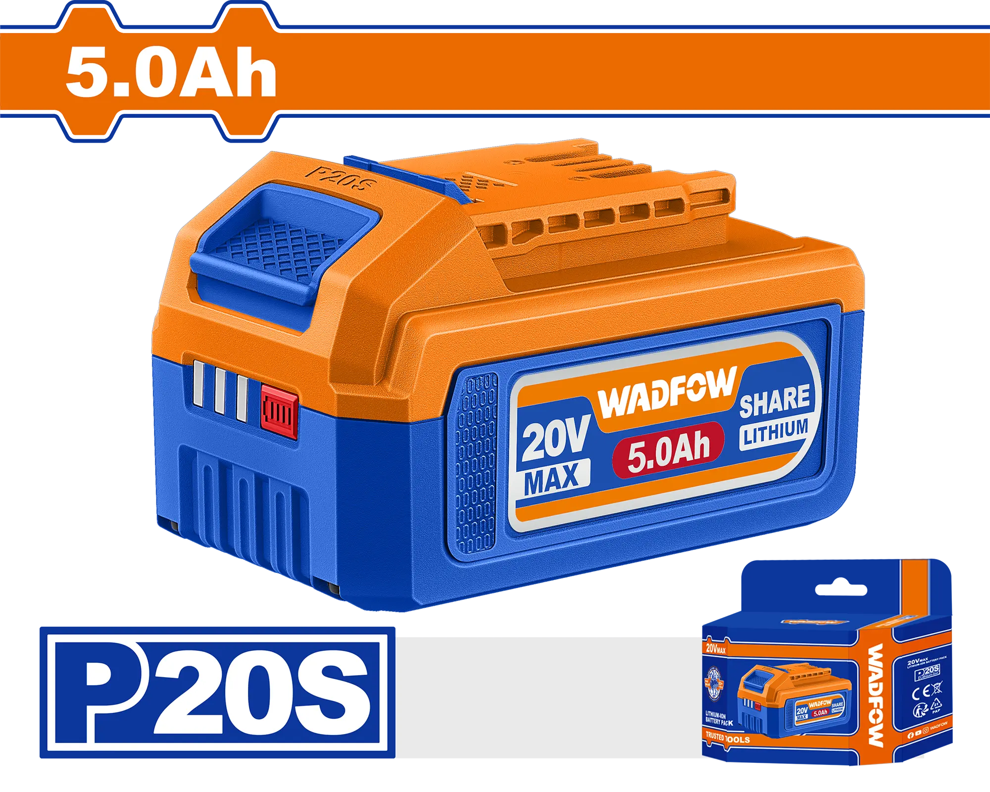 BATERIA 20V 5,0 AMP WADFOW