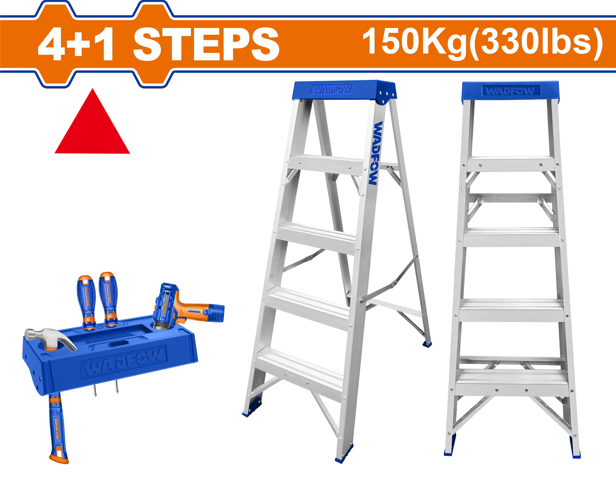 ESCALERA PATA DE GALLO DE 4 PISOS 1.25M WADFOW