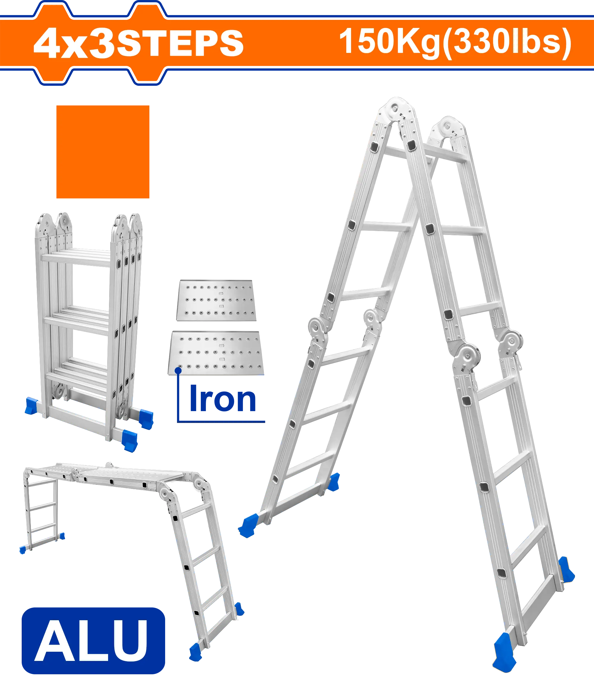 ESCALERA MULTIFUNCION 4X3 PASOS WADFOW
