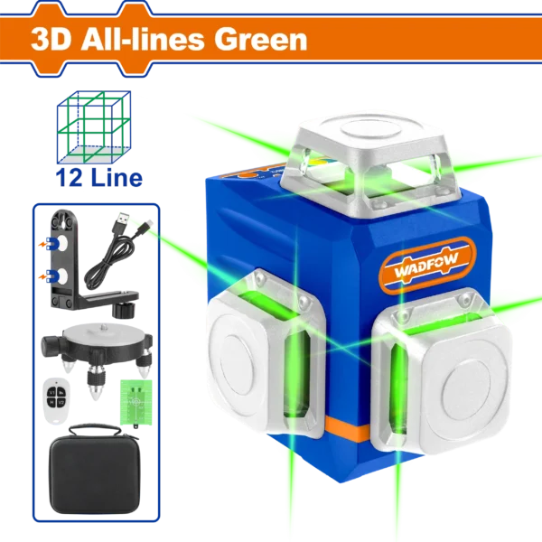 NIVEL DE LASER AUTONIVELANTE 3D WADFOW