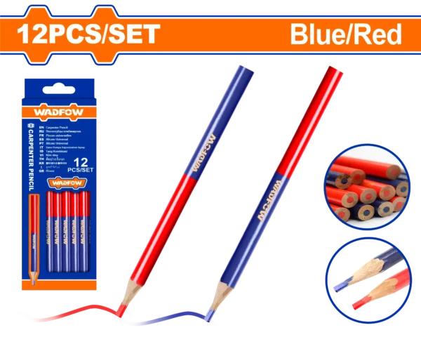LAPIZ DE CARPINTERO BICOLOR 12PCS WADFOW
