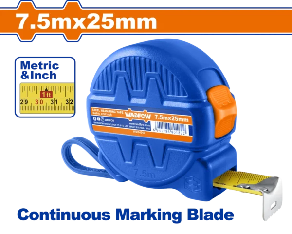 FLEXOMETRO DE 7,5MX25MM PLASTICO WADFOW