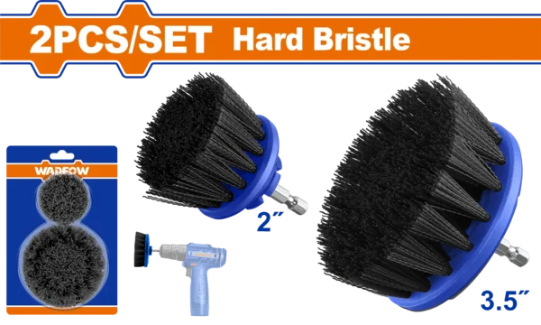 CEPILLOS DE CERDAS DURAS 2PCS 1/4" P/TALADRO WADFOW