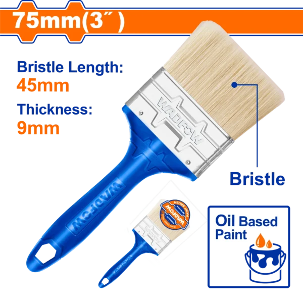 BROCHA PARA PINTURA DE 3" MANGO PLASTICO WADFOW
