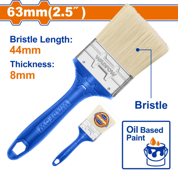 BROCHA PARA PINTURA DE 2.5" MANGO PLASTICO WADFOW