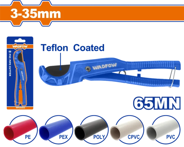 CORTADOR DE TUBO PVC AZUL DE 3 A 35MM WADFOW